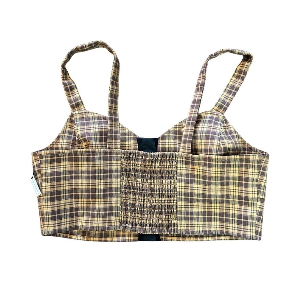 BP Plaid Crop Hook & Eye Corset Top - Size L - Picture 4 of 5